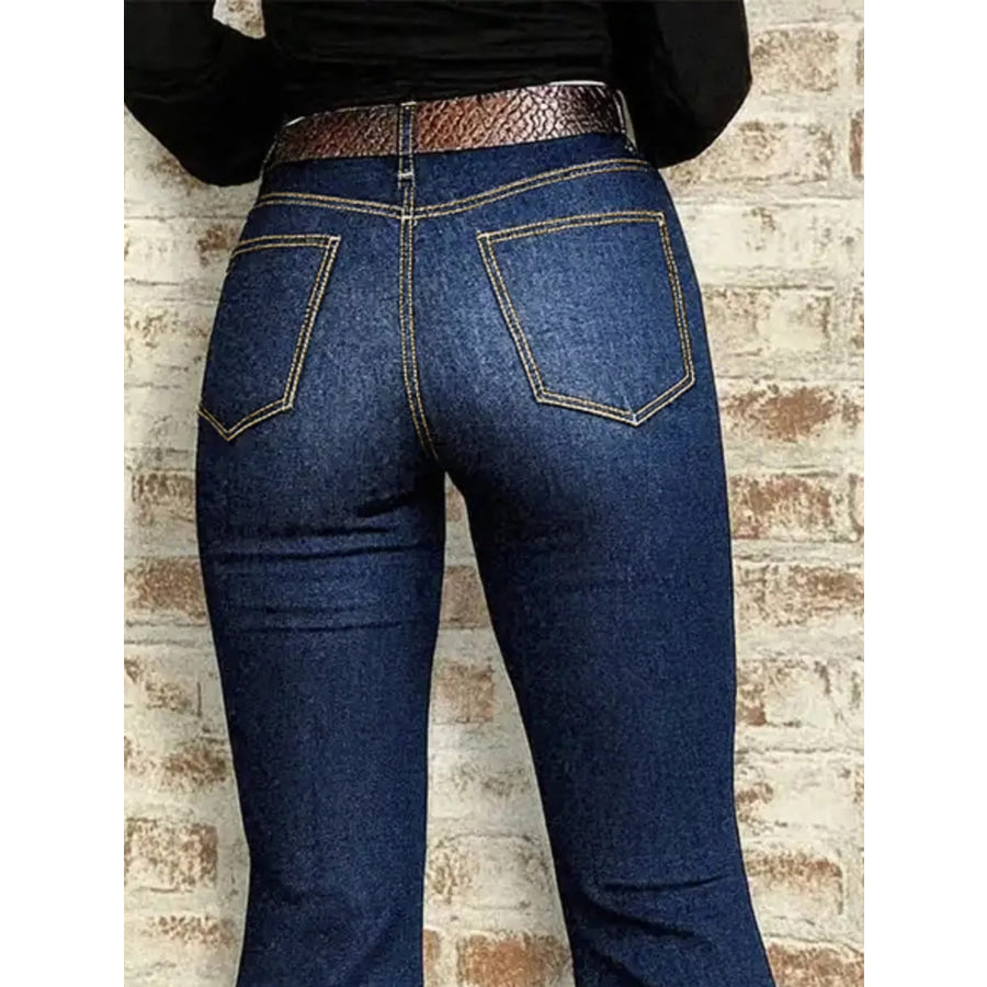 High-Waisted Flare Jeans Apparel and Accessories