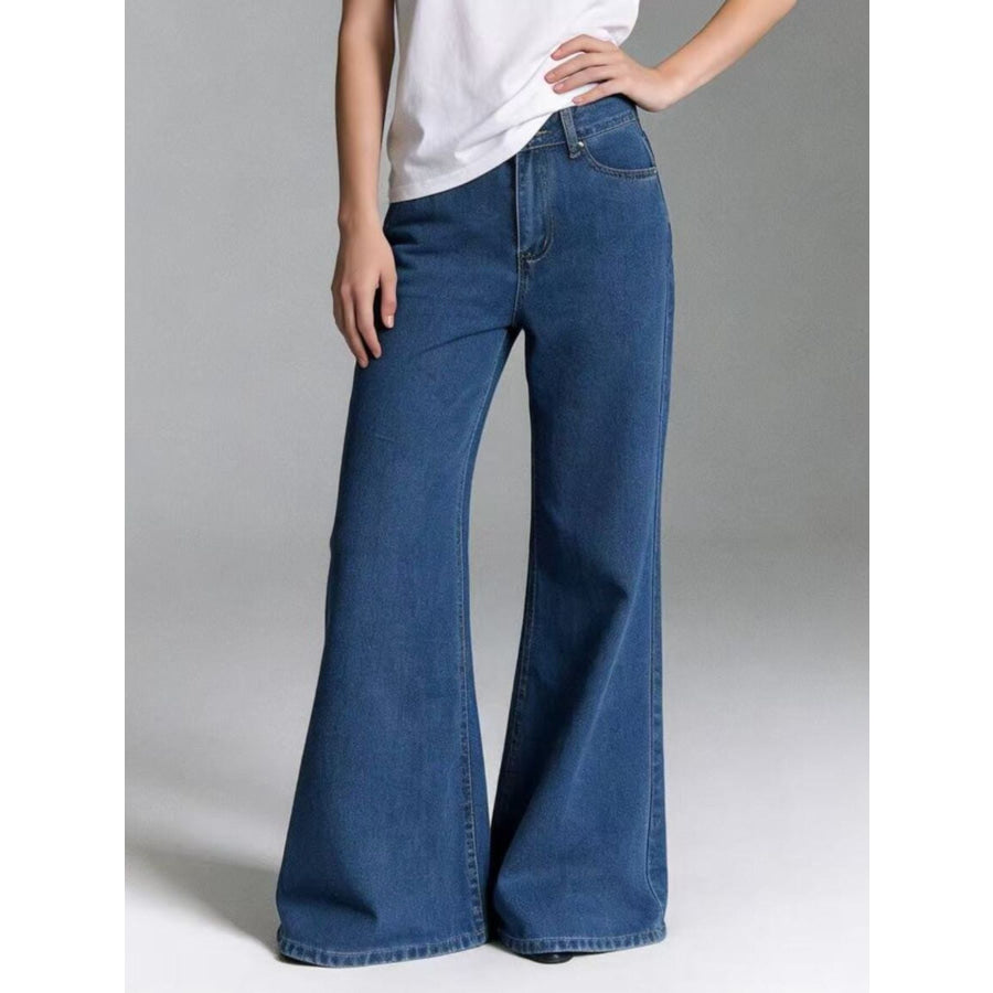 High-Waisted Flare Leg Jeans Medium / S Apparel and Accessories