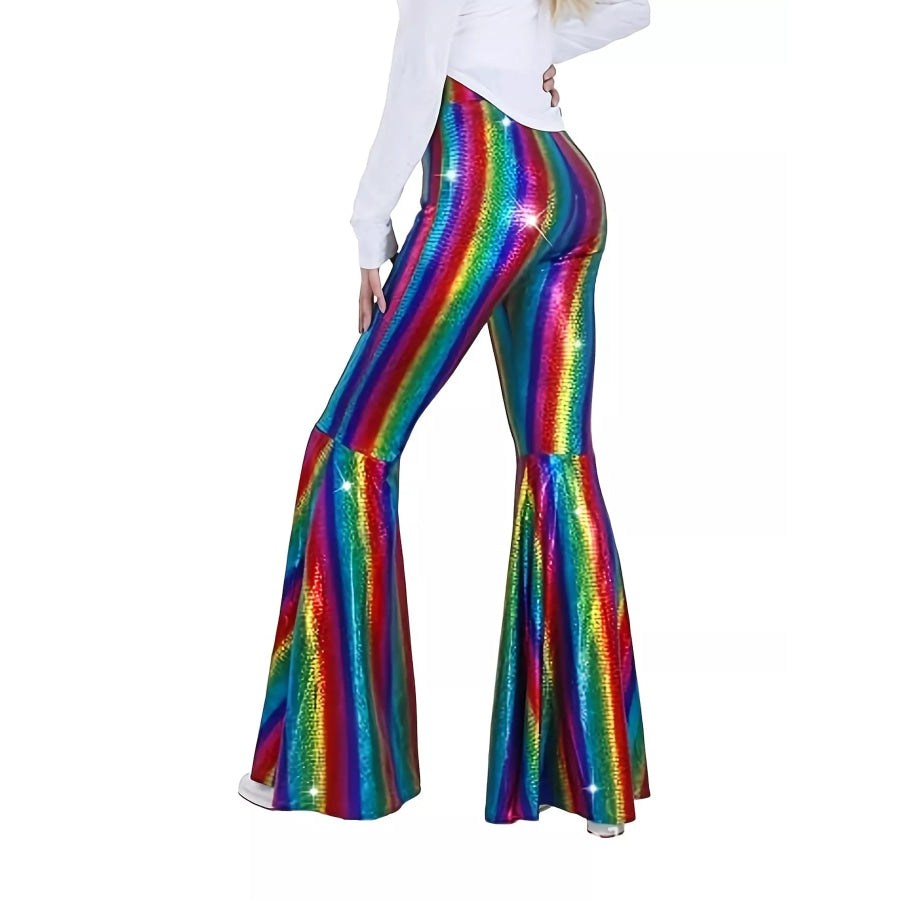 High-Waisted Flare Pants Apparel and Accessories