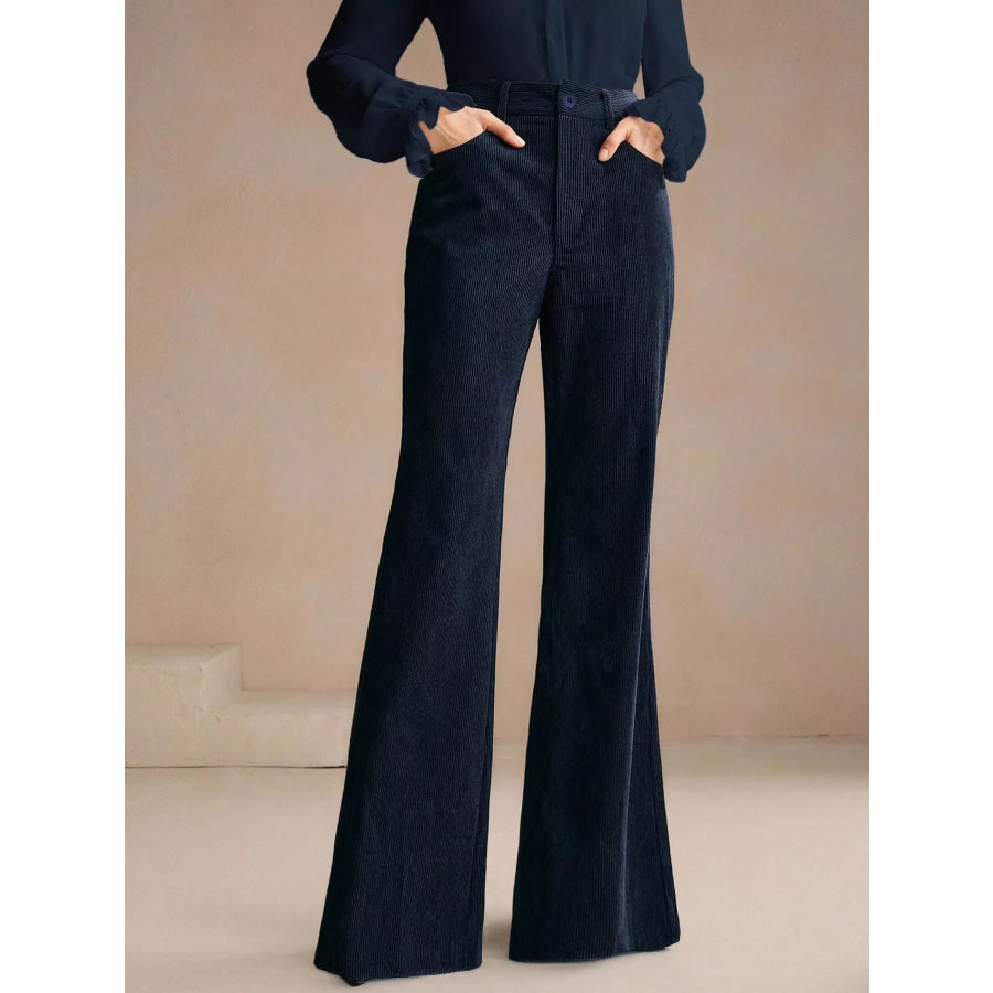 High-Waisted Flare Pants Apparel and Accessories