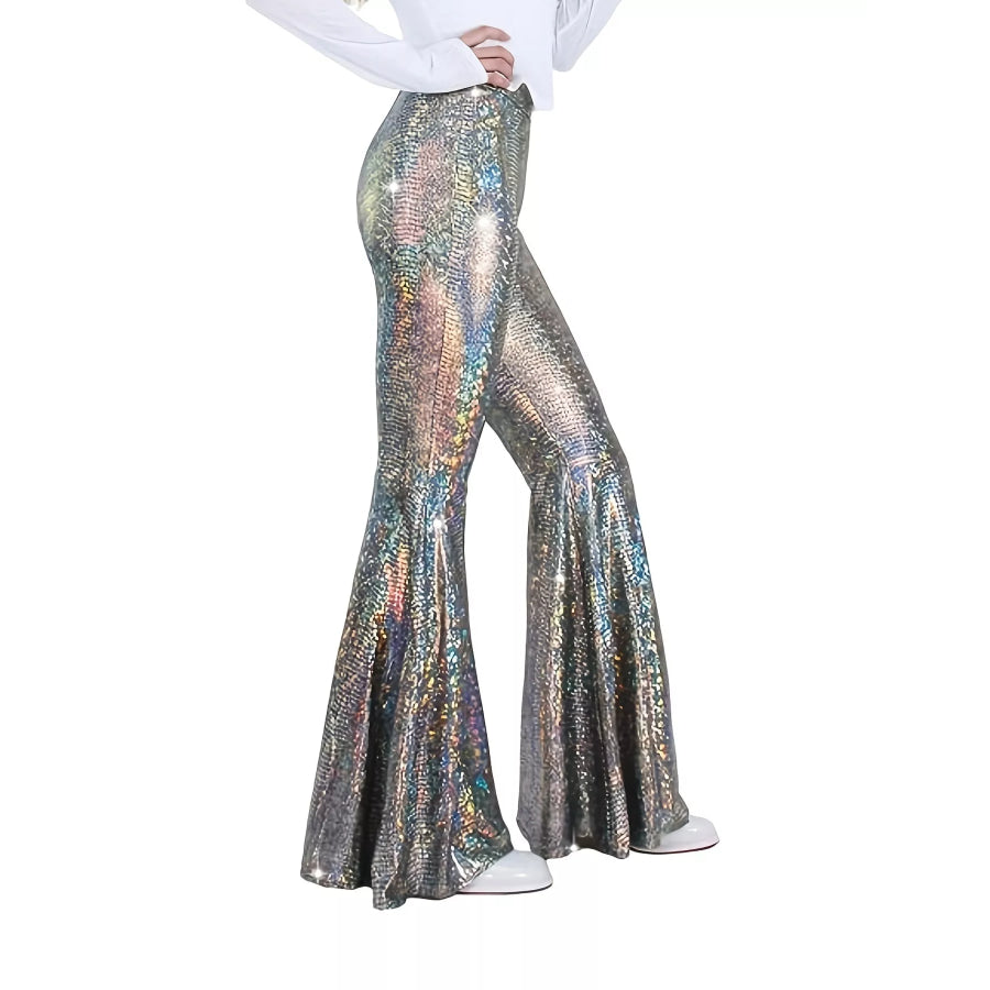 High-Waisted Flare Pants Apparel and Accessories