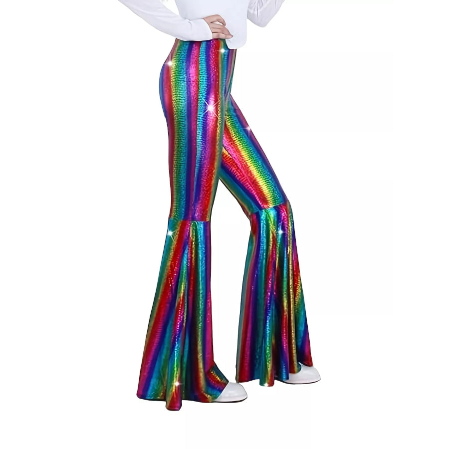 High-Waisted Flare Pants Apparel and Accessories