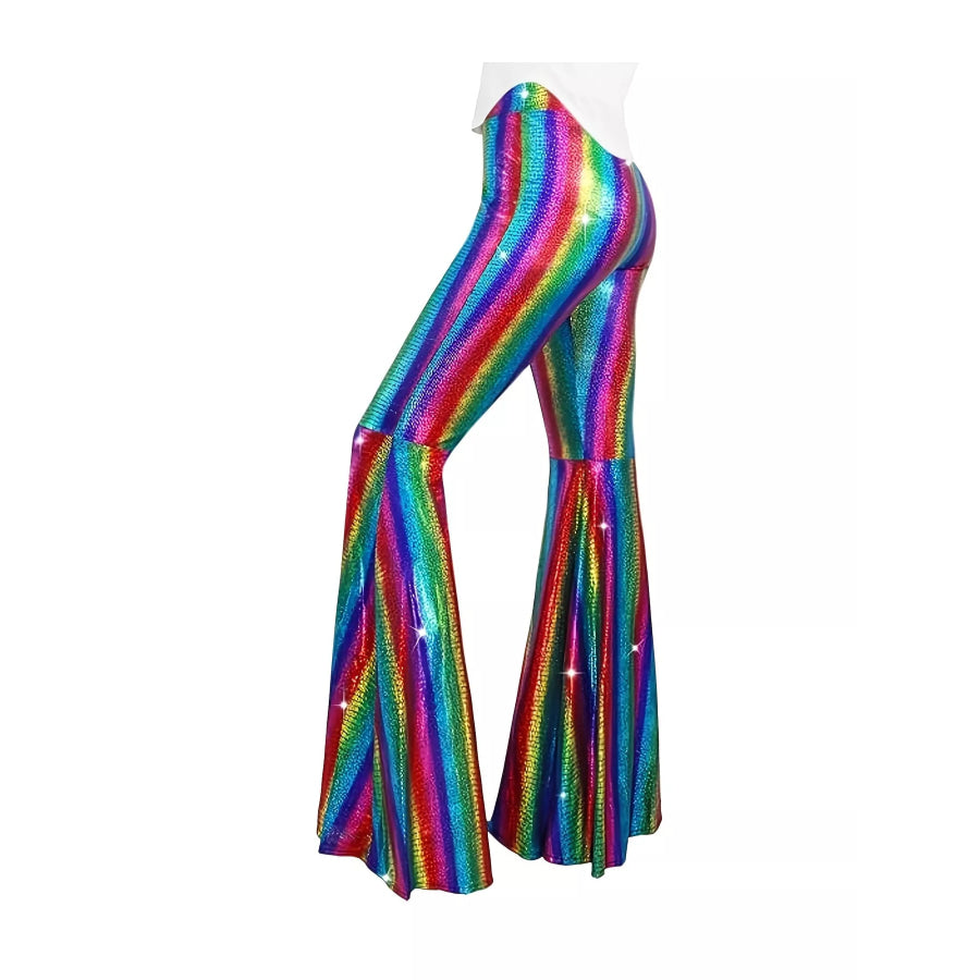 High-Waisted Flare Pants Apparel and Accessories