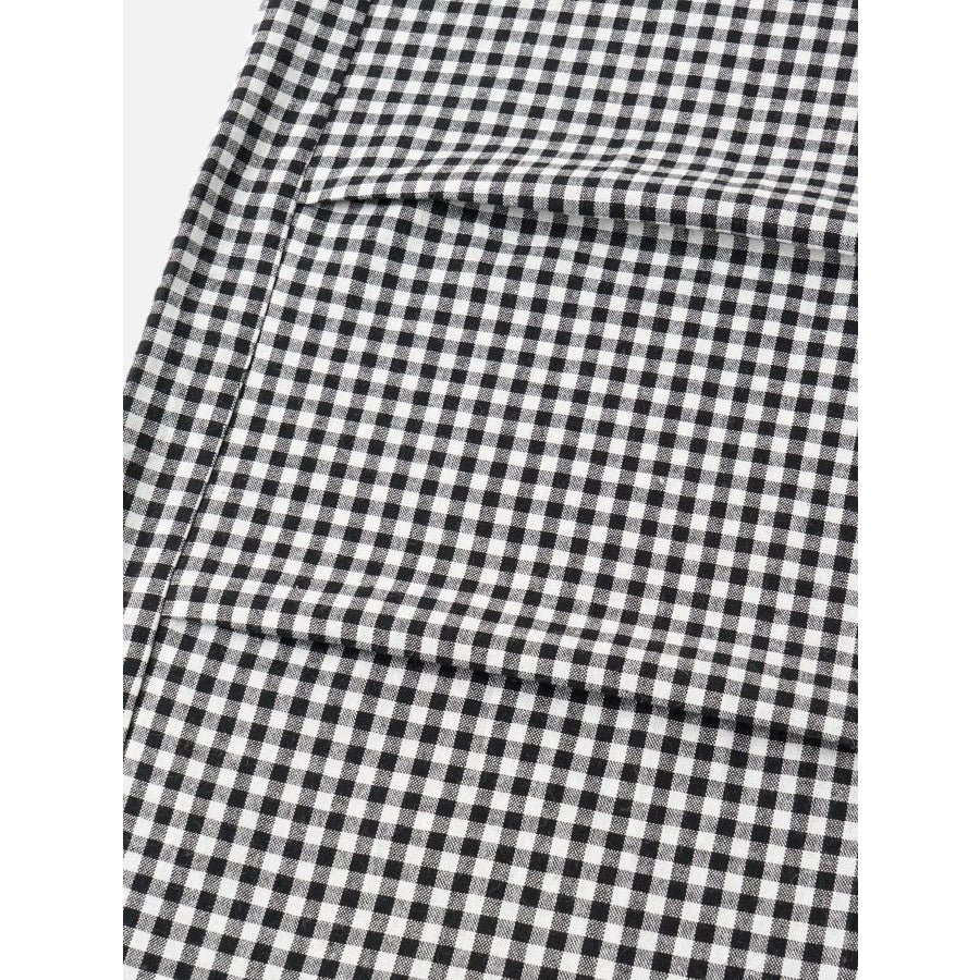 High-Waisted Gingham Wide-Leg Drawstring Pants Apparel and Accessories