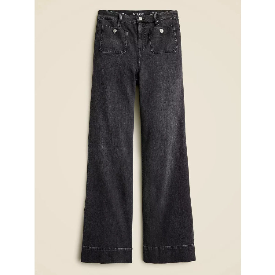High-Waisted Jeans with Pockets Apparel and Accessories