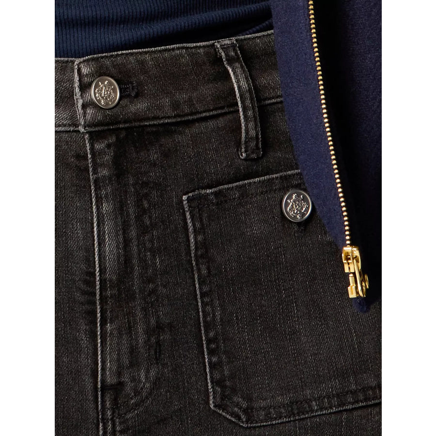 High-Waisted Jeans with Pockets Apparel and Accessories