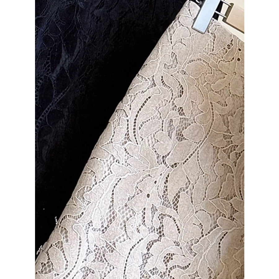 High-Waisted Lace Skirt Apparel and Accessories