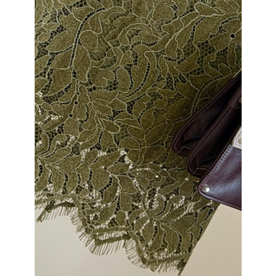 High-Waisted Lace Skirt Apparel and Accessories