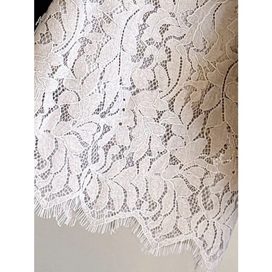 High-Waisted Lace Skirt Apparel and Accessories