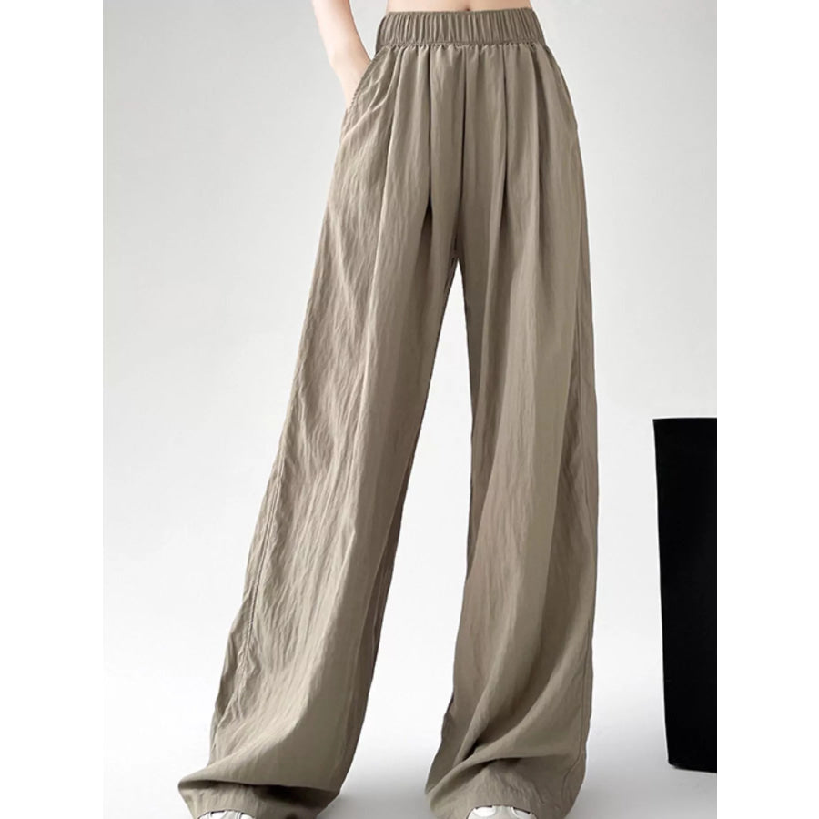 High-Waisted Loose Fit Wide-Leg Casual Pants Apparel and Accessories