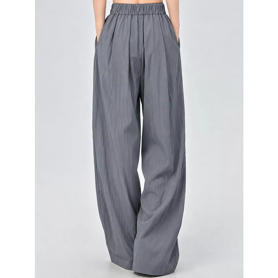 High-Waisted Loose Fit Wide-Leg Casual Pants Apparel and Accessories