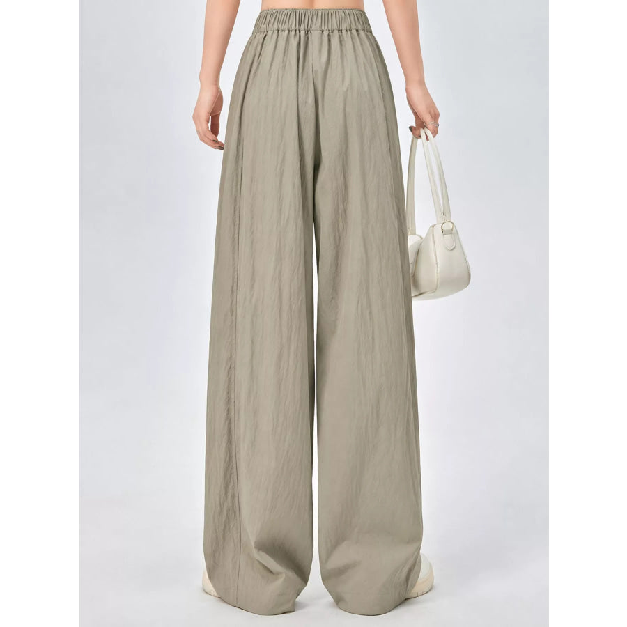 High-Waisted Loose Fit Wide-Leg Casual Pants Apparel and Accessories