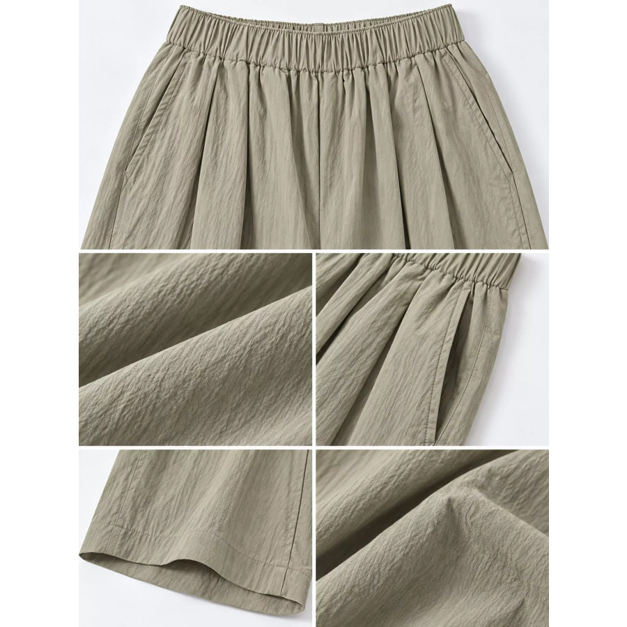 High-Waisted Loose Fit Wide-Leg Casual Pants Apparel and Accessories