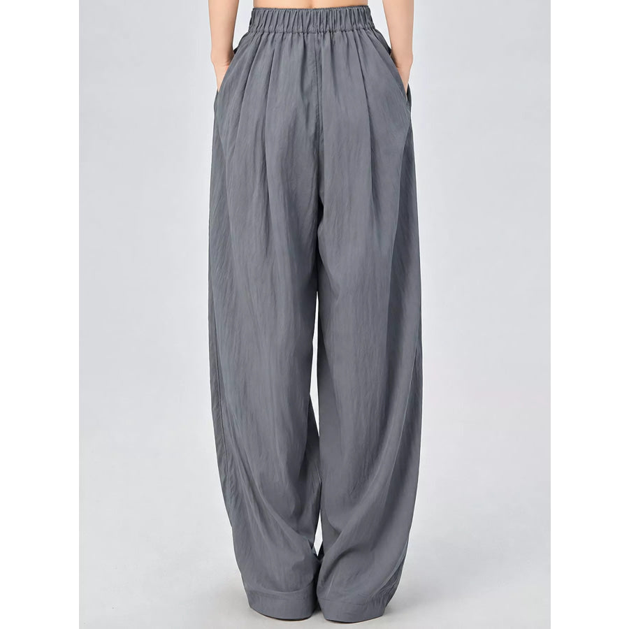 High-Waisted Loose Fit Wide-Leg Casual Pants Apparel and Accessories