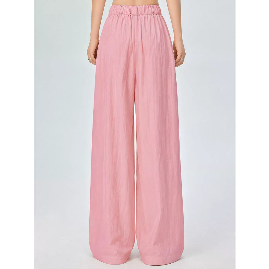 High-Waisted Loose Fit Wide-Leg Casual Pants Apparel and Accessories