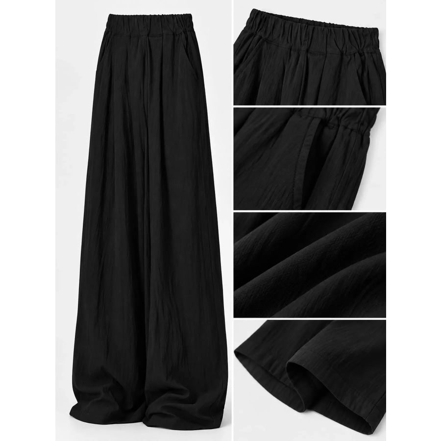 High-Waisted Loose Fit Wide-Leg Casual Pants Apparel and Accessories
