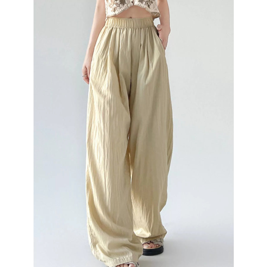 High-Waisted Loose Fit Wide-Leg Casual Pants Apparel and Accessories