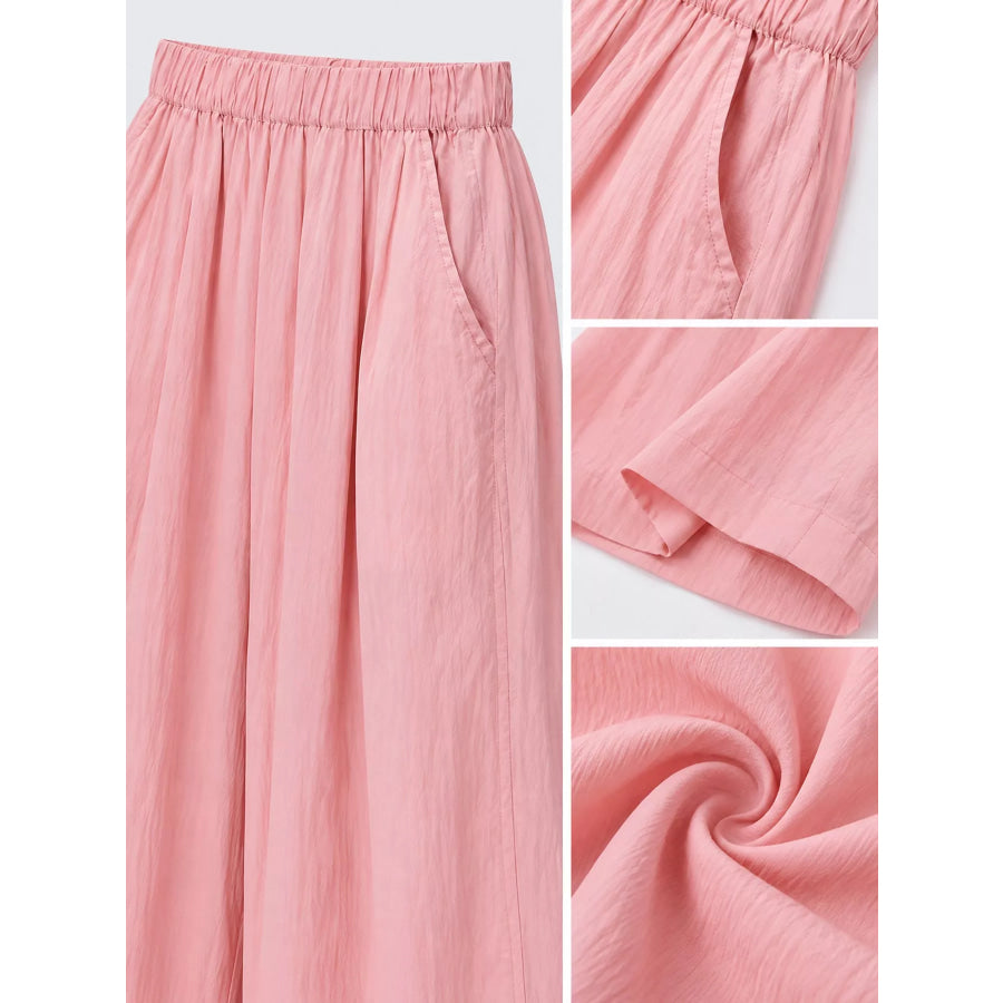 High-Waisted Loose Fit Wide-Leg Casual Pants Apparel and Accessories