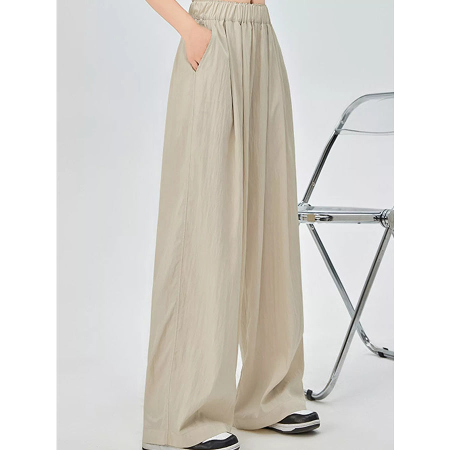 High-Waisted Loose Fit Wide-Leg Casual Pants Apparel and Accessories