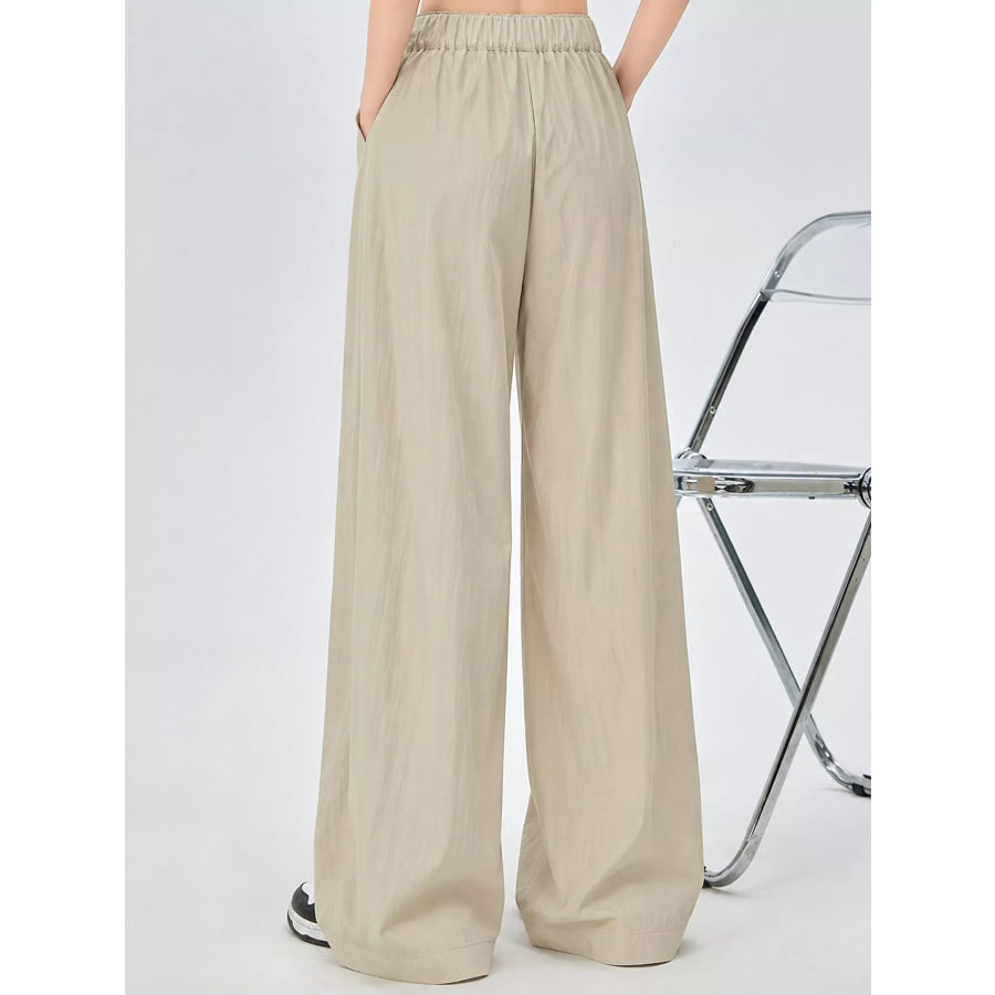 High-Waisted Loose Fit Wide-Leg Casual Pants Apparel and Accessories