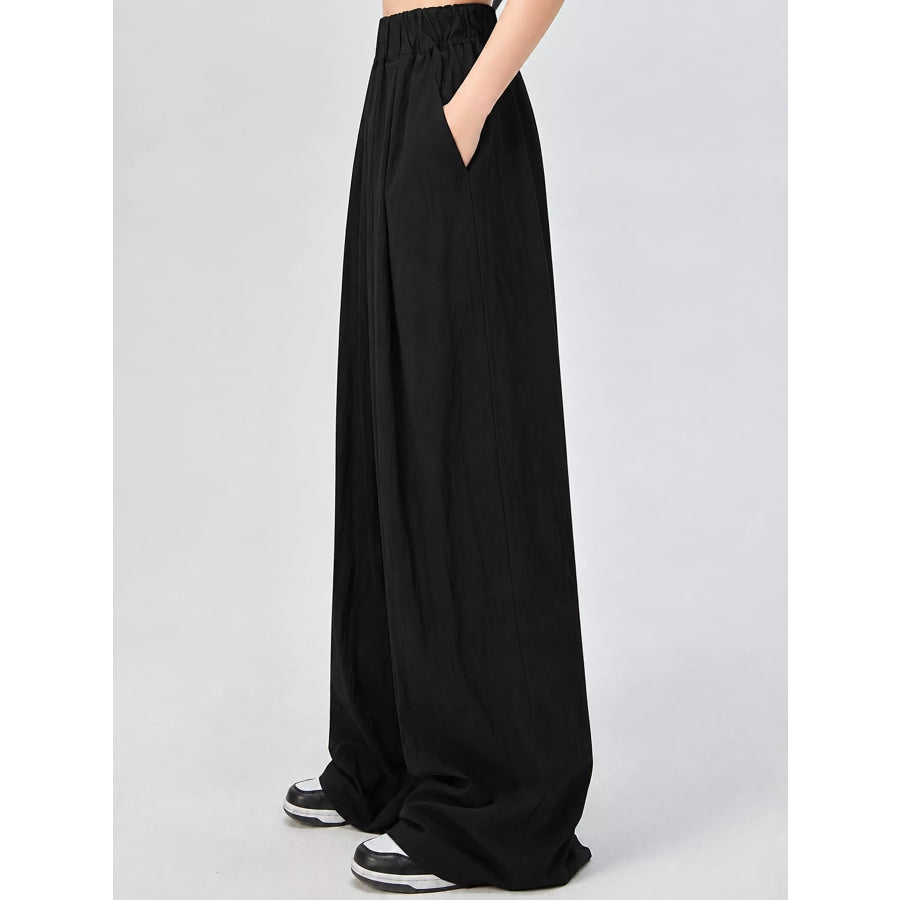 High-Waisted Loose Fit Wide-Leg Casual Pants Apparel and Accessories