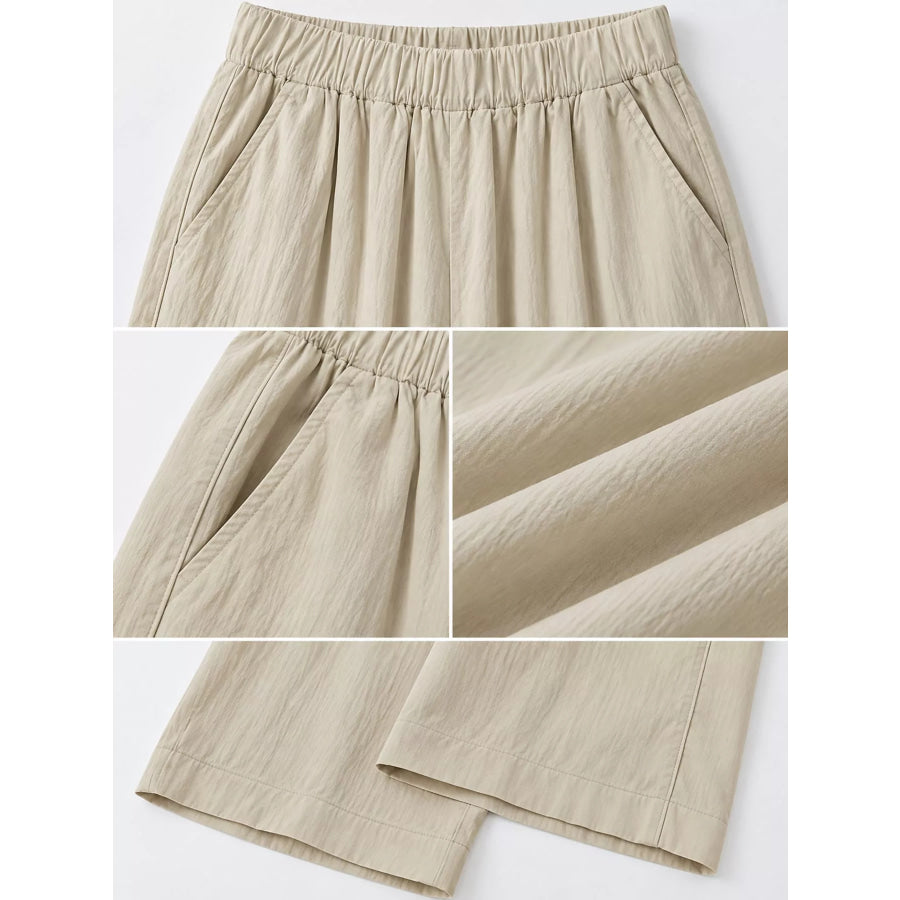 High-Waisted Loose Fit Wide-Leg Casual Pants Apparel and Accessories