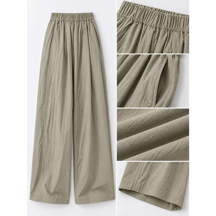 High-Waisted Loose Fit Wide-Leg Casual Pants Apparel and Accessories
