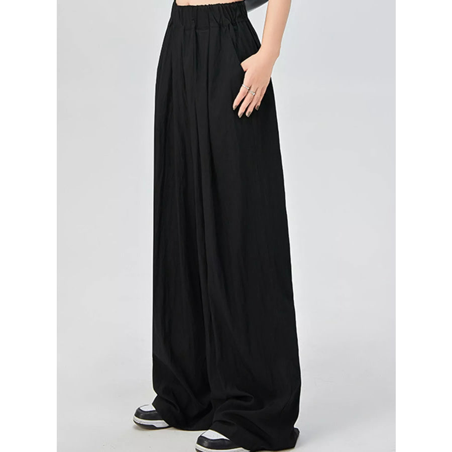 High-Waisted Loose Fit Wide-Leg Casual Pants Apparel and Accessories