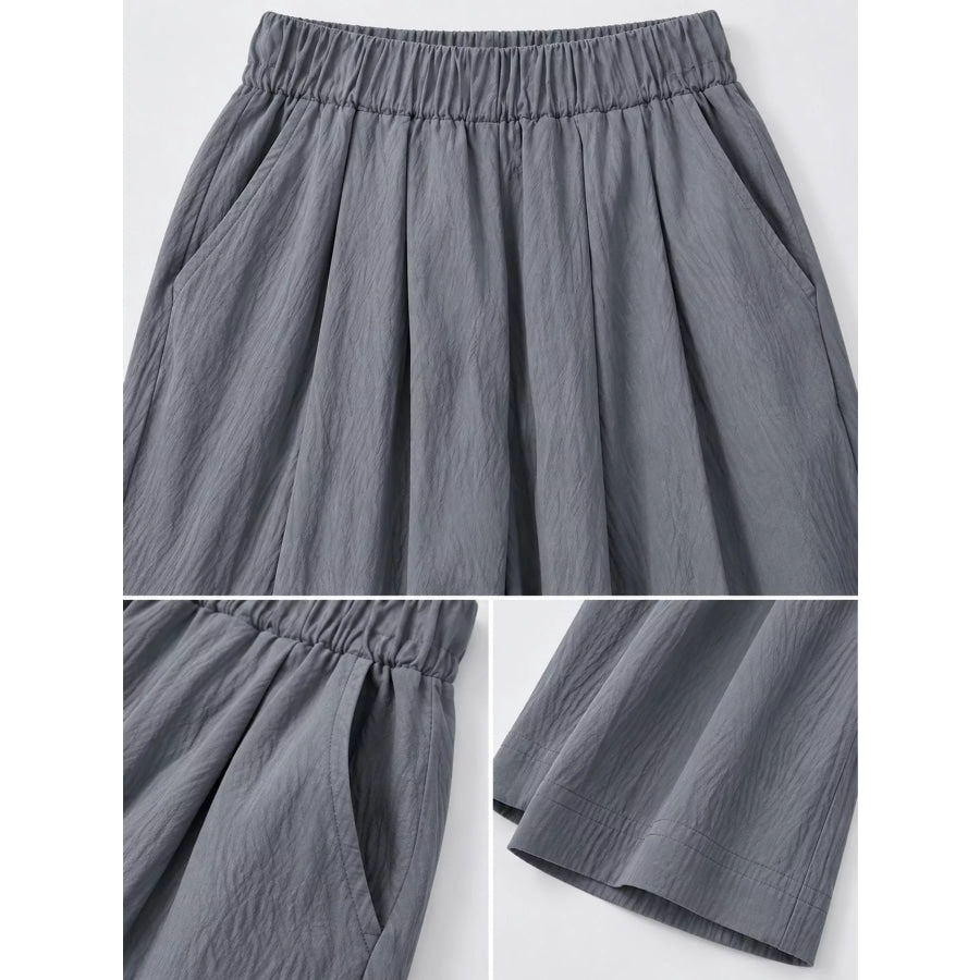 High-Waisted Loose Fit Wide-Leg Casual Pants Apparel and Accessories