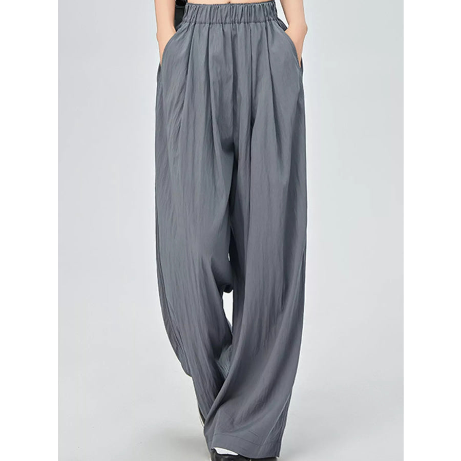 High-Waisted Loose Fit Wide-Leg Casual Pants Apparel and Accessories