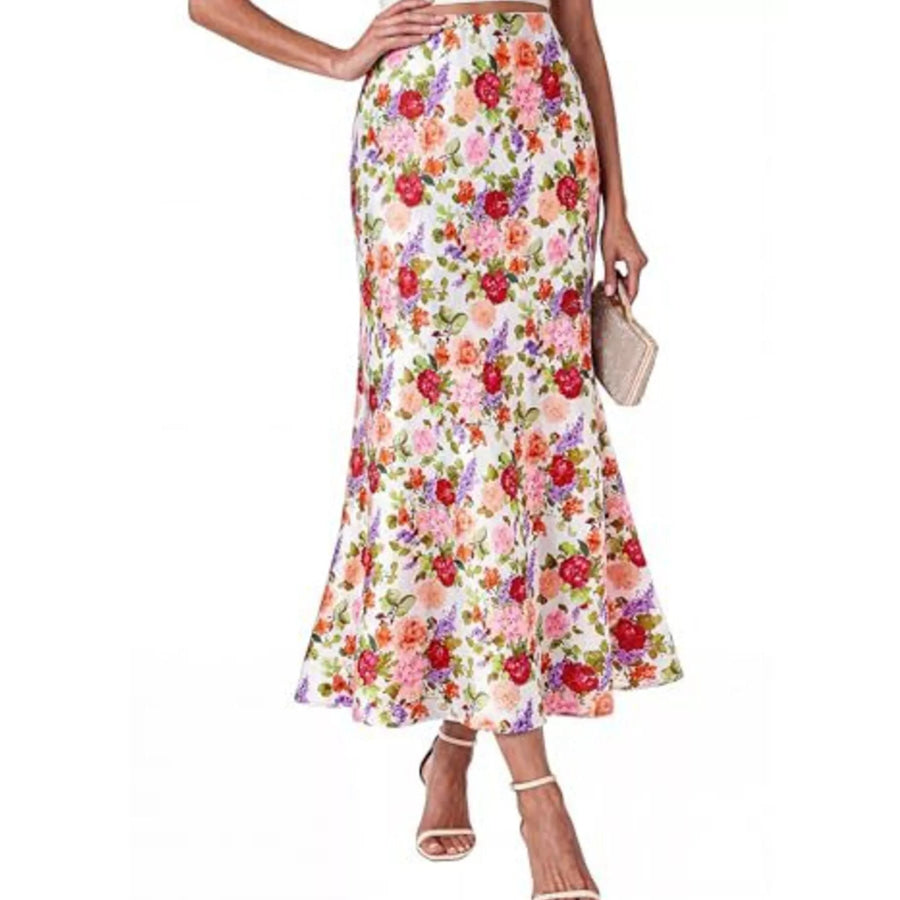 High-Waisted Mermaid Midi Skirt Apparel and Accessories