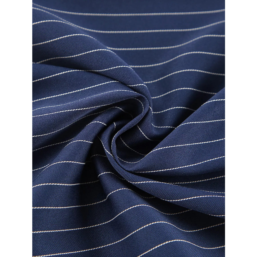 High-Waisted Pinstripe Wide-Leg Pants Apparel and Accessories