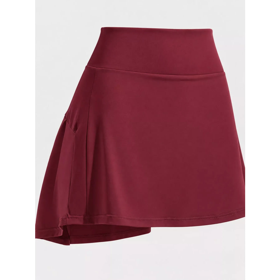 High-Waisted Pleated Active Skirt Apparel and Accessories