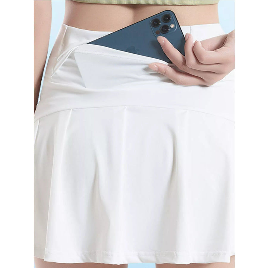 High-Waisted Pleated Active Skirt Apparel and Accessories
