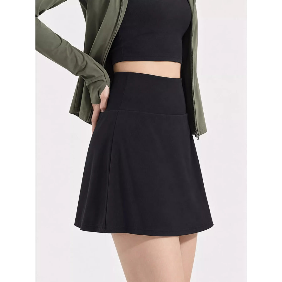 High-Waisted Pleated Active Skirt Apparel and Accessories