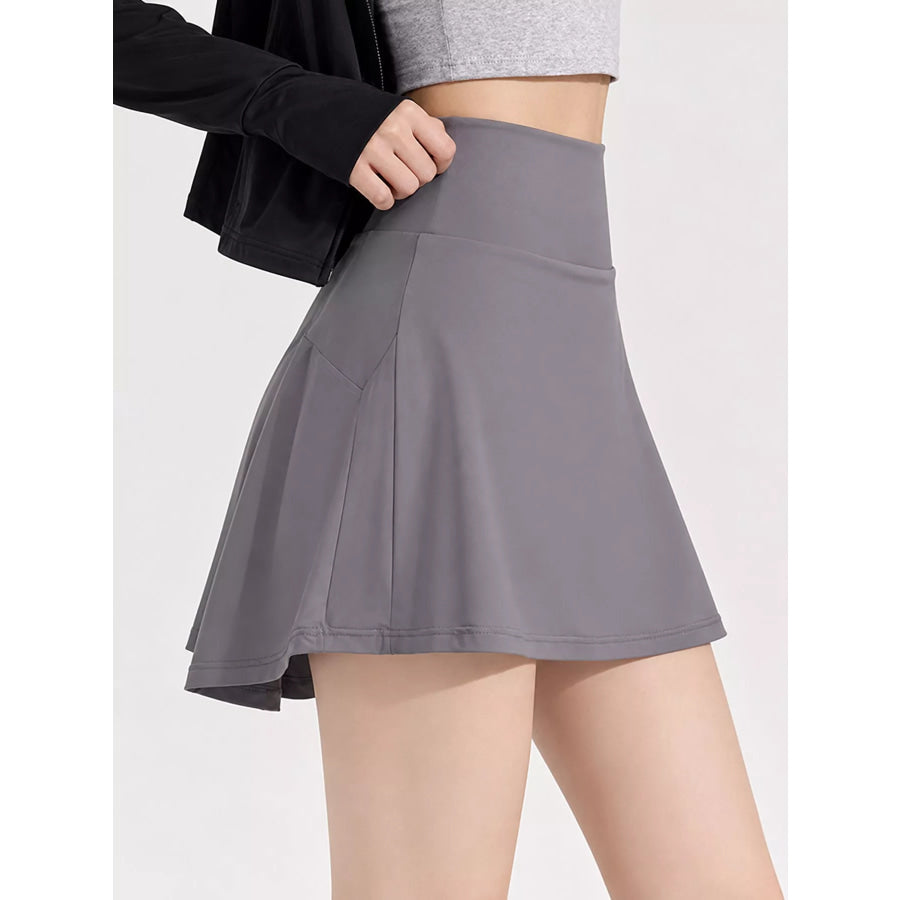 High-Waisted Pleated Active Skirt Apparel and Accessories
