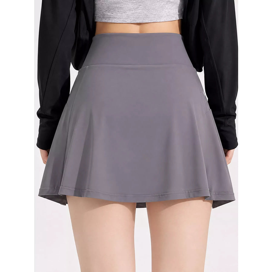 High-Waisted Pleated Active Skirt Apparel and Accessories