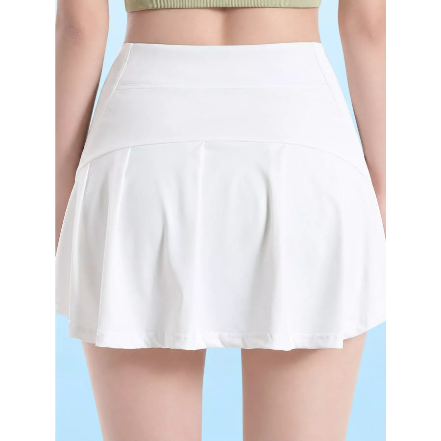 High-Waisted Pleated Active Skirt Apparel and Accessories