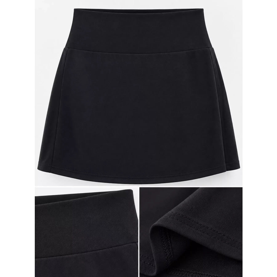 High-Waisted Pleated Active Skirt Apparel and Accessories