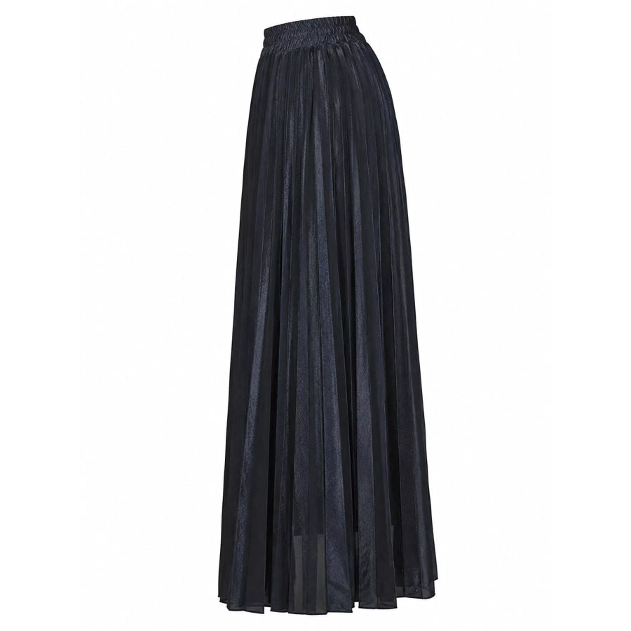 High-Waisted Pleated Maxi Skirt Apparel and Accessories