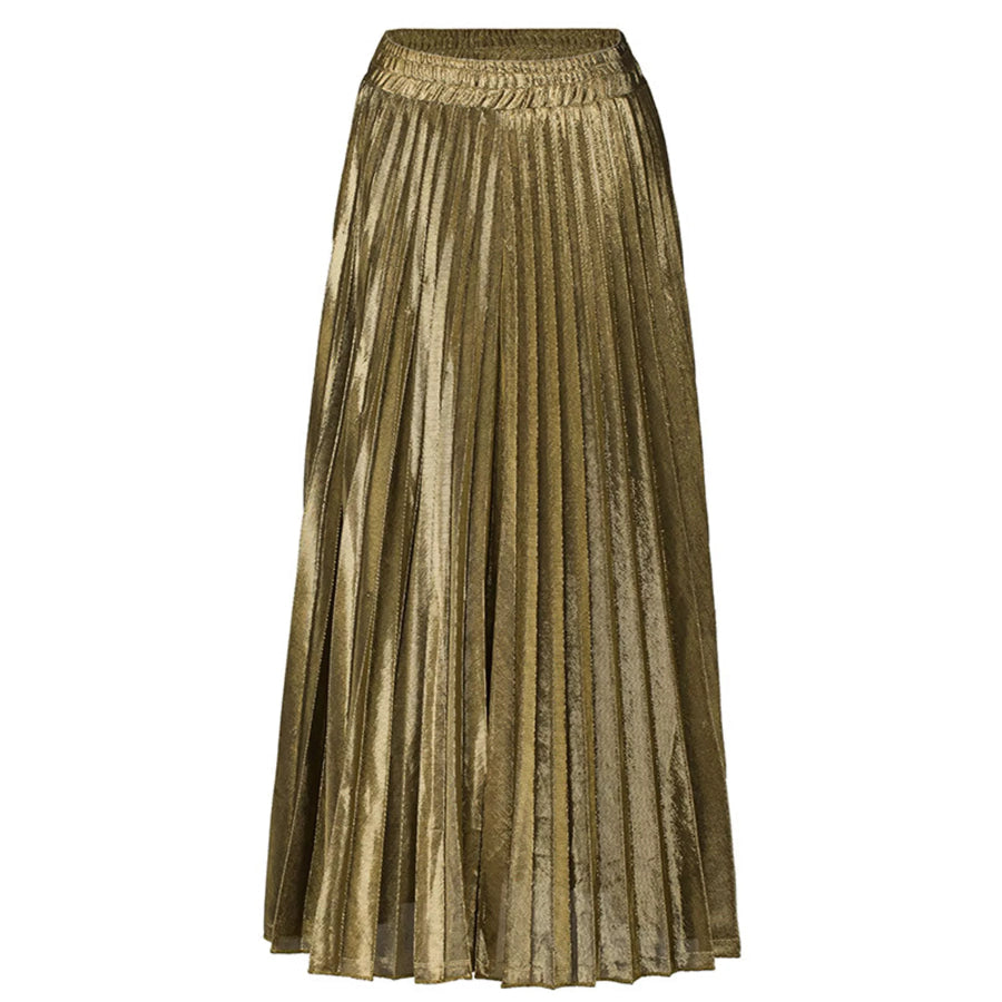 High-Waisted Pleated Maxi Skirt Apparel and Accessories