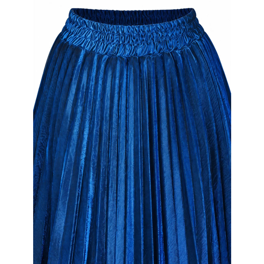 High-Waisted Pleated Maxi Skirt Apparel and Accessories