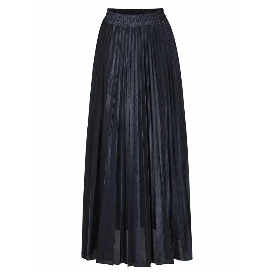 High-Waisted Pleated Maxi Skirt Apparel and Accessories