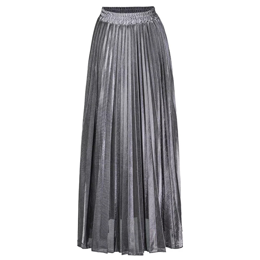 High-Waisted Pleated Maxi Skirt Apparel and Accessories
