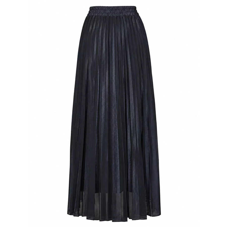 High-Waisted Pleated Maxi Skirt Apparel and Accessories