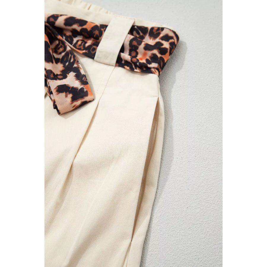 High-Waisted Pleated Shorts Apparel and Accessories