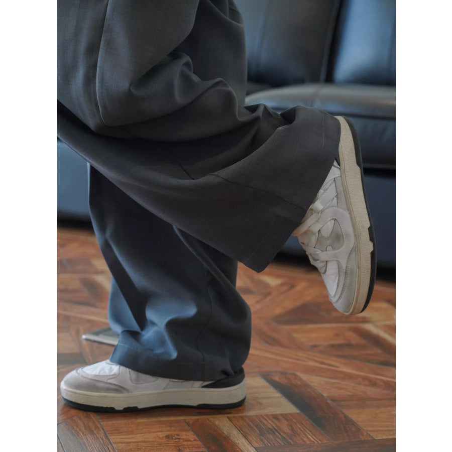High-Waisted Pleated Wide-Leg Pants Apparel and Accessories