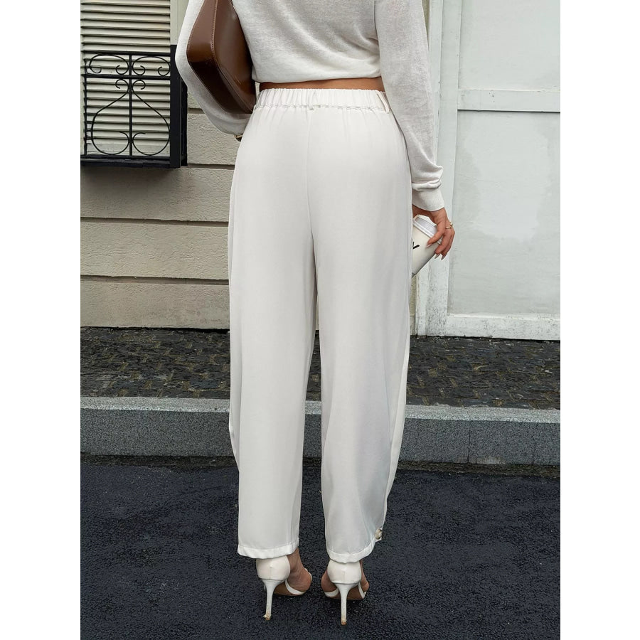 High-Waisted Pleated Wide-Leg Pants Apparel and Accessories