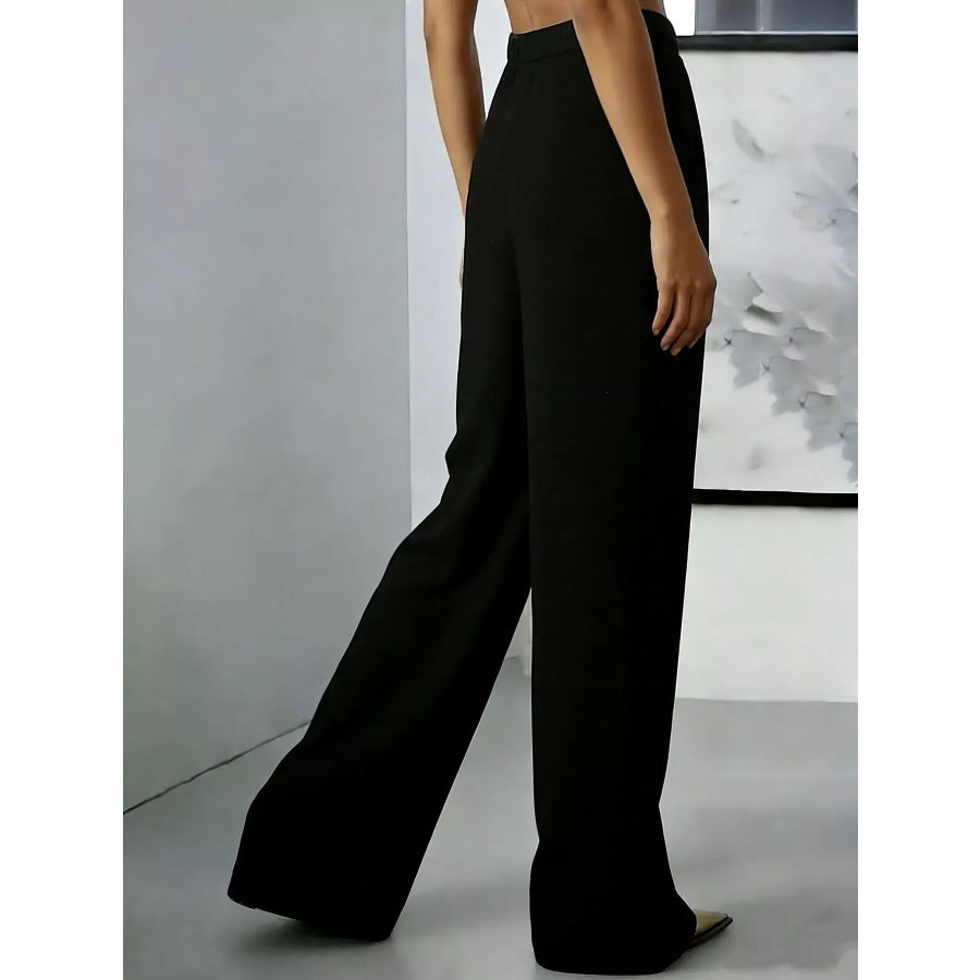 High-Waisted Pleated Wide-Leg Pants Apparel and Accessories