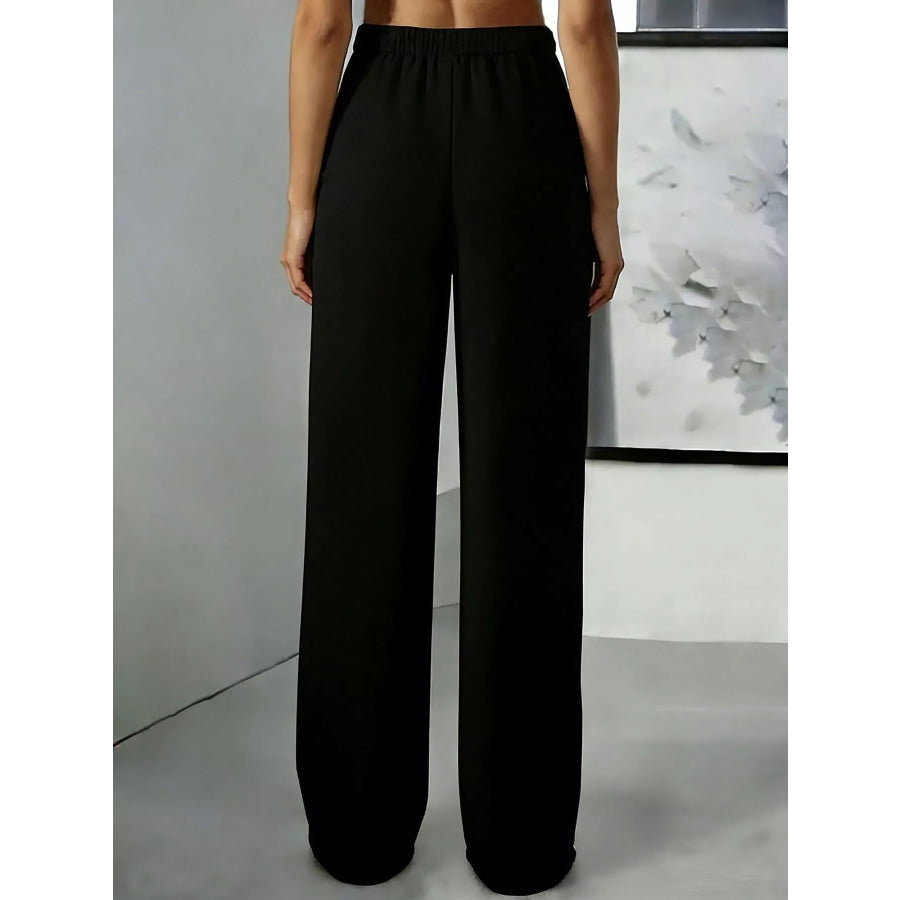High-Waisted Pleated Wide-Leg Pants Apparel and Accessories